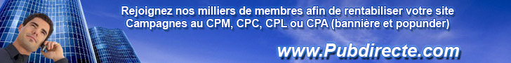 Pubdirecte.com - R�gie Pub internet